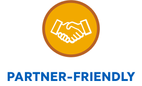 Handshake icon, partner-friendly
